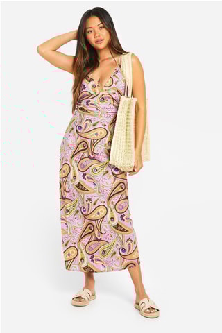 Vestido médio - Rosa