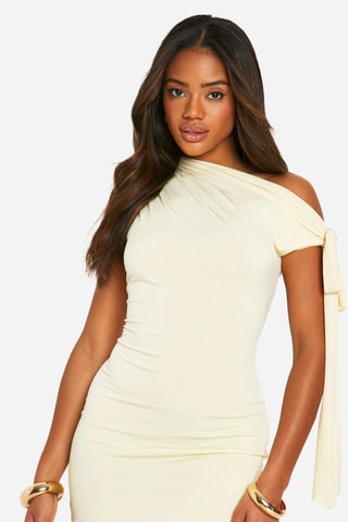 Vestido justo - Creme