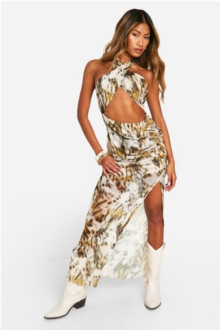 Vestido comprido - Bege