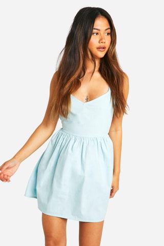 Vestido estilo patinadora - Azul-claro