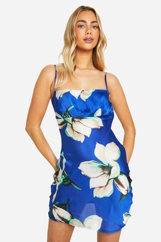 Vestido direito - Azul-real