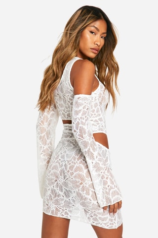 Robe fourreau - Crème