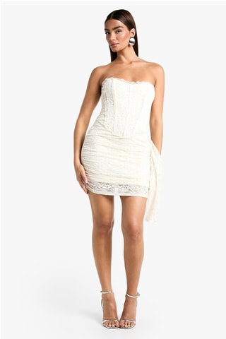 Robe en dentelle - Crème