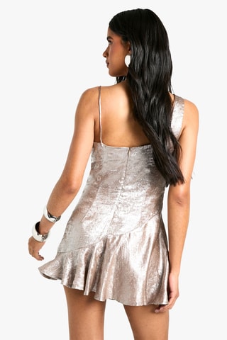 Vestido estilo patinadora - Prateado