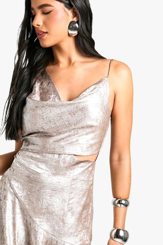 Vestido estilo patinadora - Prateado