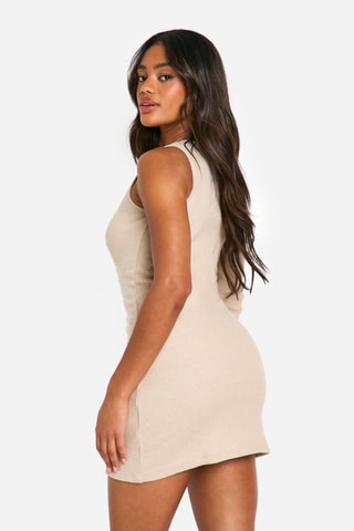 Vestido assimétrico - Bege