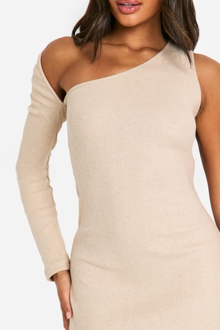 Vestido assimétrico - Bege