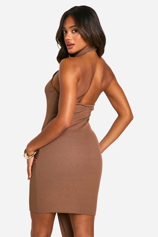 Vestido justo - Castanho