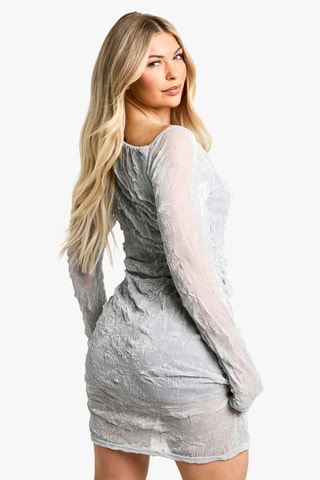 Vestido estilo patinadora - Prateado