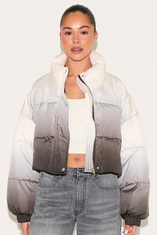 Blusão dip and dye - Branco e antracite