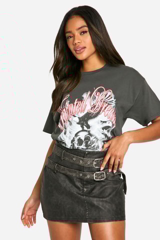 T-shirt oversize - Cinzento-escuro