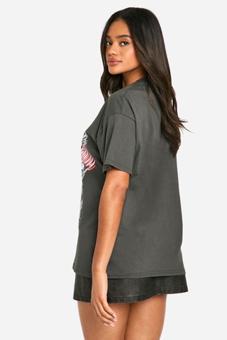 T-shirt oversize - Cinzento-escuro