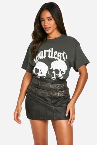 T-shirt oversize - Cinzento-escuro