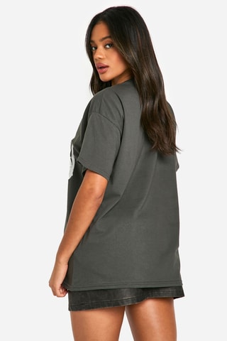 T-shirt oversize - Cinzento-escuro