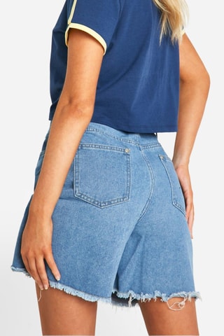 Calções de ganga - Azul-claro