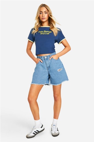 Calções de ganga - Azul-claro