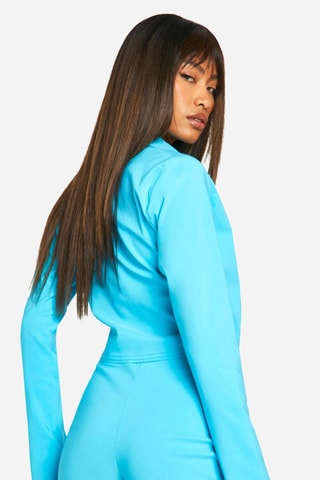 Calções slim - Azul-claro