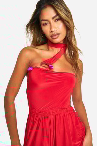 Macacão curto - Vermelho