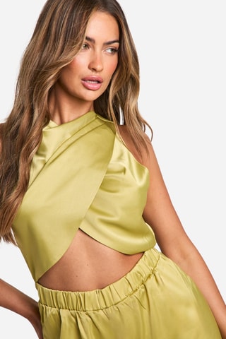 Macacão curto - Verde-lima