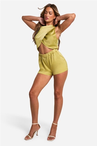 Macacão curto - Verde-lima