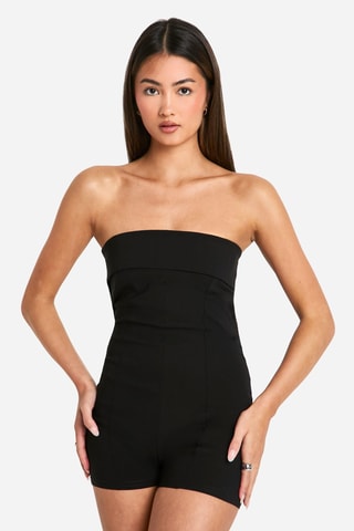 Macacão curto corpete - Preto