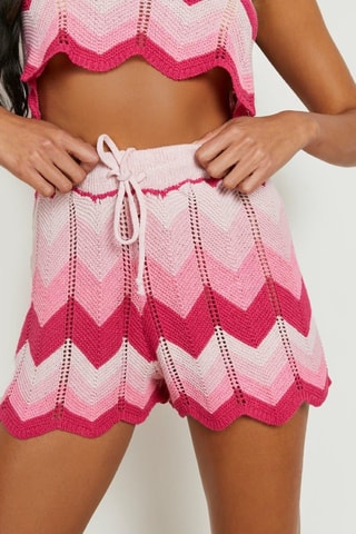 Crop top e calções - Rosa