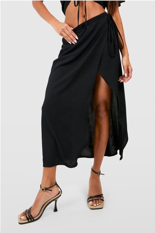 Blusa e saia traçada - Preto