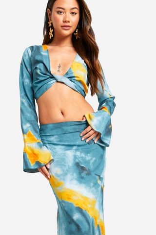 Saia comprida - Azul