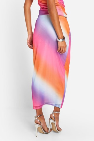 Jupe fourreau - Orange et rose