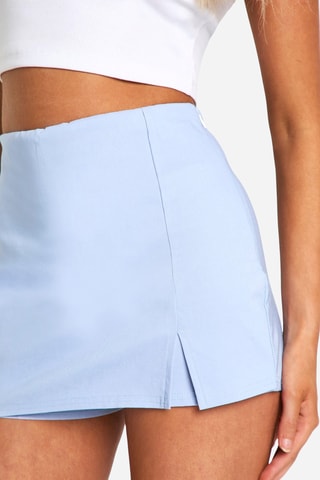 Jupe-short taille haute - Bleu clair