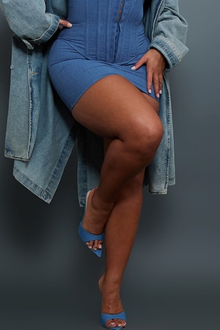 Minijupe - Bleu clair