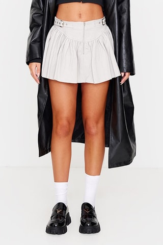 Minijupe - Gris clair