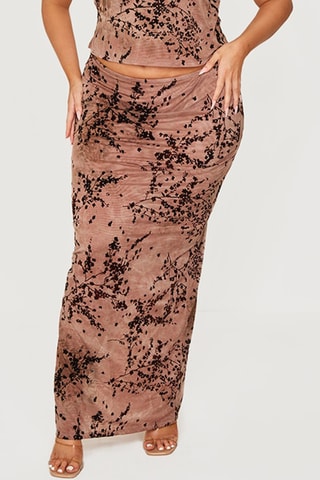 Saia comprida - Castanho-claro e preto