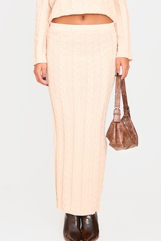 Saia comprida - Rosa-maquilhagem