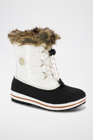 Botas apreski forradas Diana - Blanco y negro