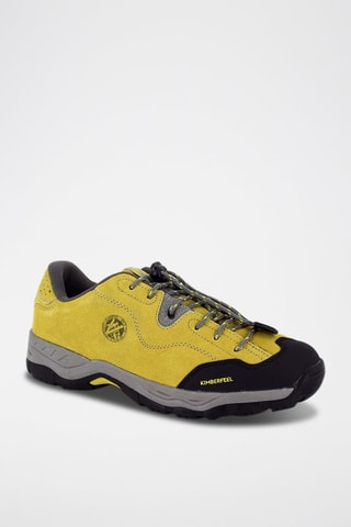 Zapatillas outdoor de nobuk Queyra - Amarillo y gris