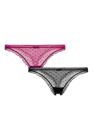 2 perizomi Elias  - Nero e bordeaux