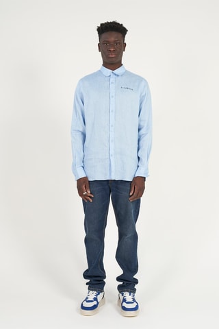 Camicia in lino Radinio - Celeste