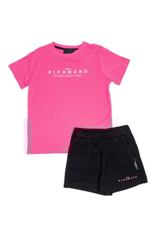 T-shirt e shorts - Rosa e nero