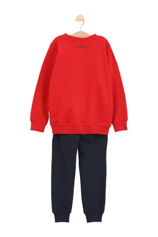 Felpa e pantaloni Sara - Rosso e blu