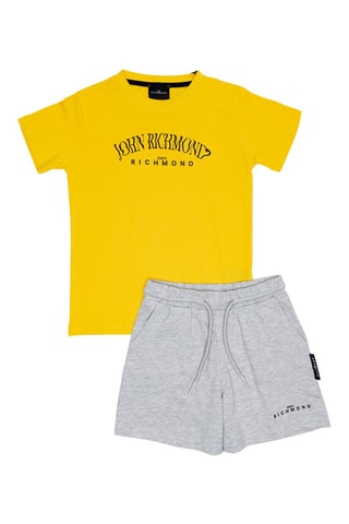 T-shirt e bermuda - Giallo e grigio