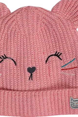 Bonnet à oreilles et snood - Rose