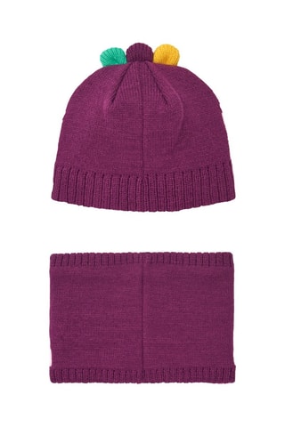 Bonnet et écharpe - Mauve et violet