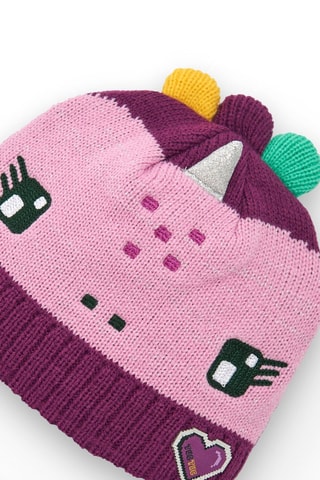 Bonnet et écharpe - Mauve et violet