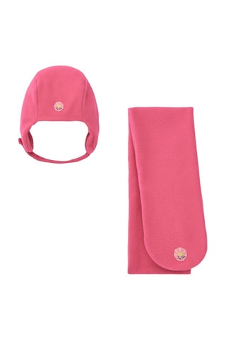 Fleece Aviator Muts en Sjaal - Roze