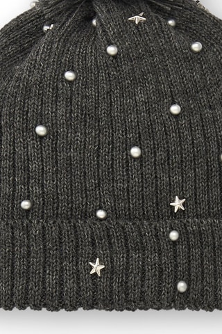 Bonnet à pompon et snood - Gris