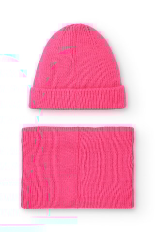 Bonnet et snood - Rose