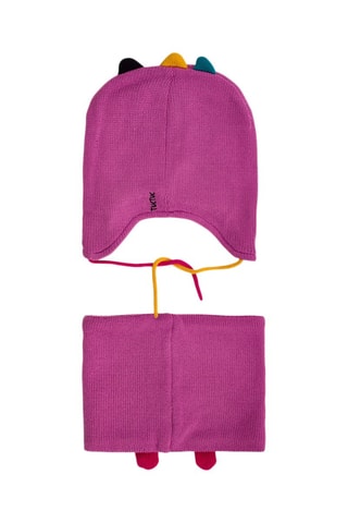 Bonnet et snood - Rose