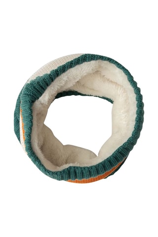 Snood et bonnet - Orange et vert
