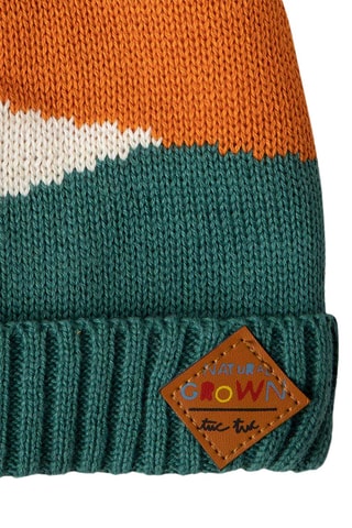 Snood et bonnet - Orange et vert
